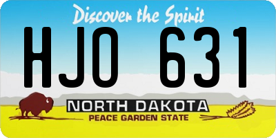 ND license plate HJO631