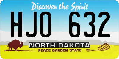 ND license plate HJO632