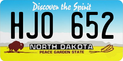 ND license plate HJO652