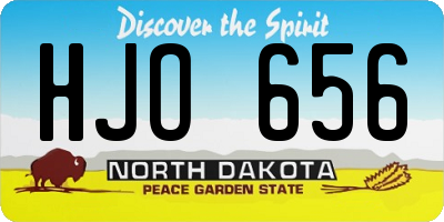 ND license plate HJO656