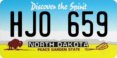 ND license plate HJO659
