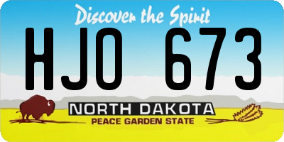 ND license plate HJO673