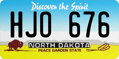 ND license plate HJO676