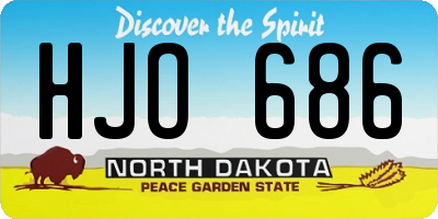 ND license plate HJO686