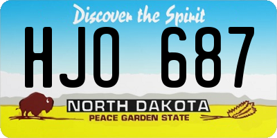 ND license plate HJO687