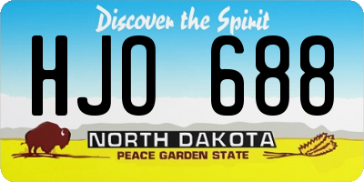 ND license plate HJO688