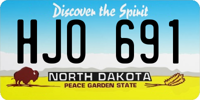 ND license plate HJO691