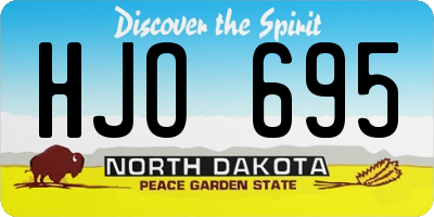 ND license plate HJO695