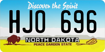 ND license plate HJO696