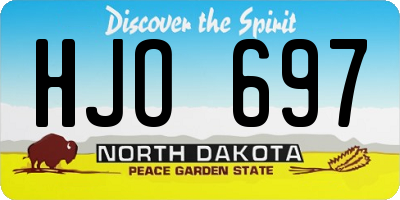 ND license plate HJO697