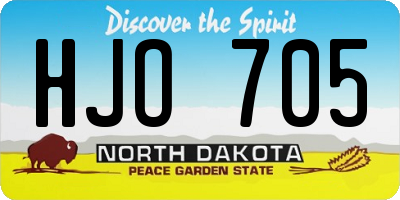 ND license plate HJO705