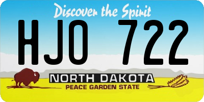 ND license plate HJO722