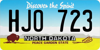ND license plate HJO723