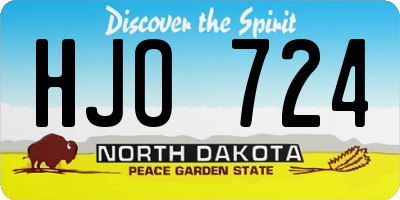 ND license plate HJO724