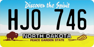 ND license plate HJO746
