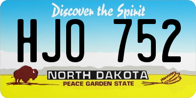 ND license plate HJO752