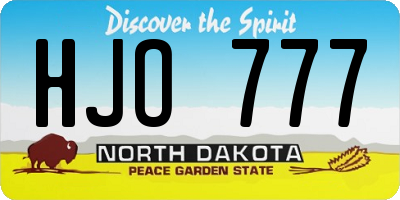 ND license plate HJO777
