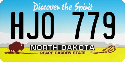 ND license plate HJO779
