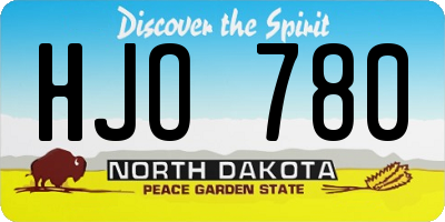 ND license plate HJO780