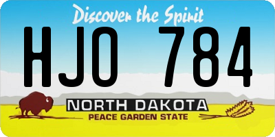 ND license plate HJO784