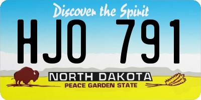 ND license plate HJO791