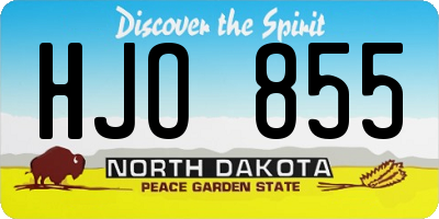 ND license plate HJO855