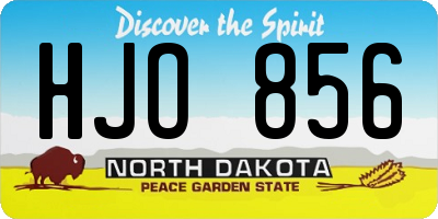 ND license plate HJO856