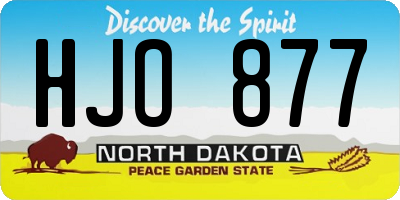ND license plate HJO877