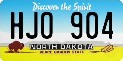 ND license plate HJO904