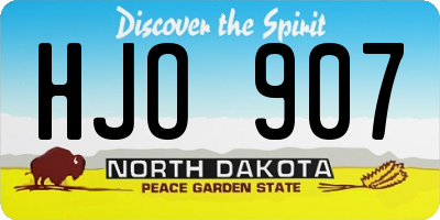 ND license plate HJO907
