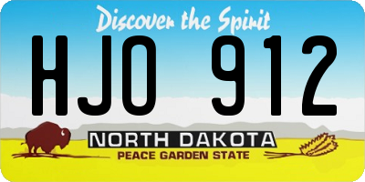 ND license plate HJO912