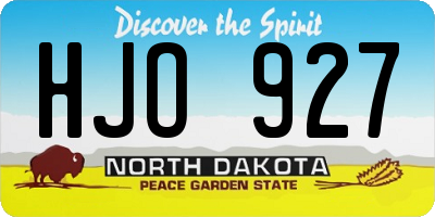 ND license plate HJO927