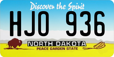 ND license plate HJO936