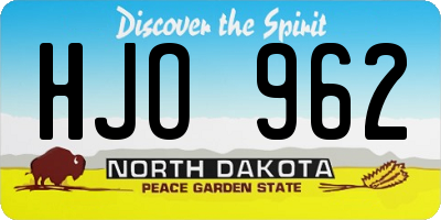ND license plate HJO962