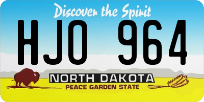ND license plate HJO964