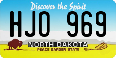 ND license plate HJO969