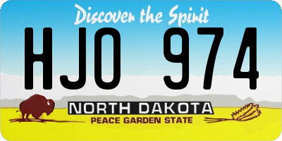 ND license plate HJO974