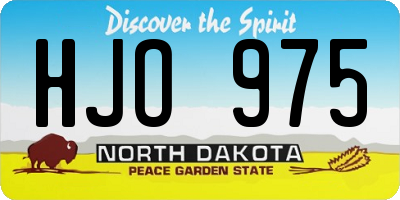 ND license plate HJO975