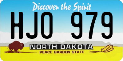 ND license plate HJO979