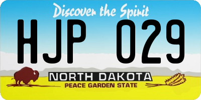 ND license plate HJP029