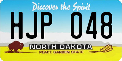 ND license plate HJP048