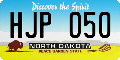 ND license plate HJP050