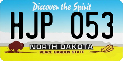 ND license plate HJP053