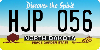 ND license plate HJP056
