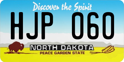 ND license plate HJP060