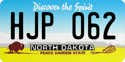 ND license plate HJP062