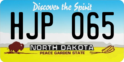 ND license plate HJP065