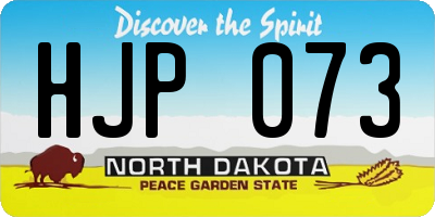 ND license plate HJP073