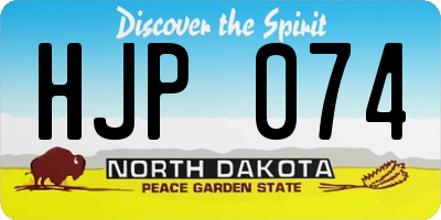 ND license plate HJP074
