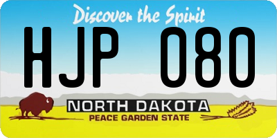 ND license plate HJP080